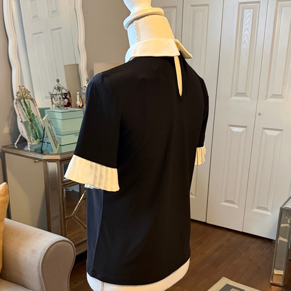 Anne Klein Black & White Women's Top NWT XS ❤️ LOVE! - Picture 2 of 7